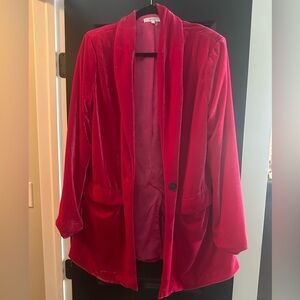 VICI velvet hot pink blazer